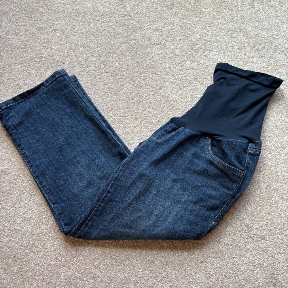Maternity denim capris